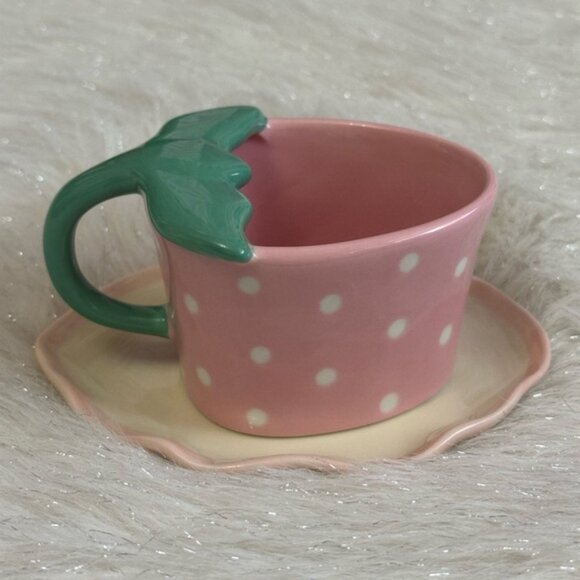 3 for $15! Strawberry Teacup & Saucer - Picture 3 of 4